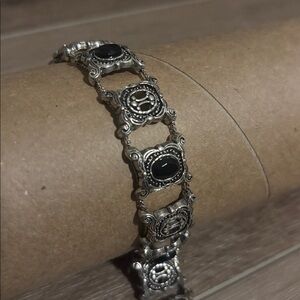 Elegant Silver and Black Bracelet - Premier Designs